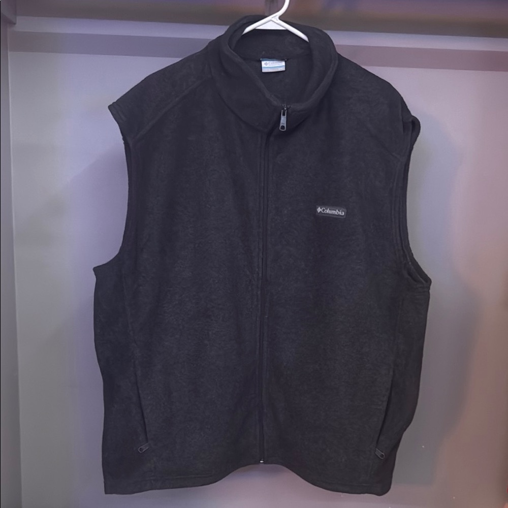 Columbia Dark Gray Fleece Vest Outdoor Essential